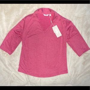 Lady Hagen L/S V-Neck Poly/Spandex Shirt Size M